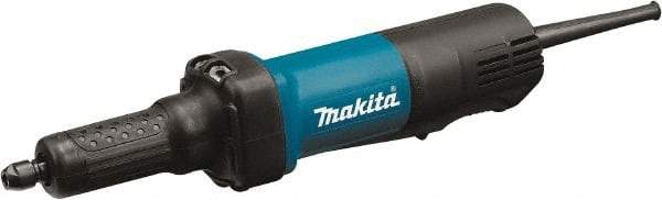 Makita - 1/4" Collet, 25,000 RPM, Inline Handle Electric Die Grinder - 120 Volts, 3.5 Amps, 8.2' Cord - Americas Industrial Supply