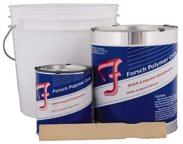 Forsch Polymer Corp - 10 Lb Kit Tan Polyurethane Castable Rubber - 100°F Max Operating Temp, 10 min Tack Free Dry Time, 24 hr Full Cure Time, Series URS 5194 - Americas Industrial Supply