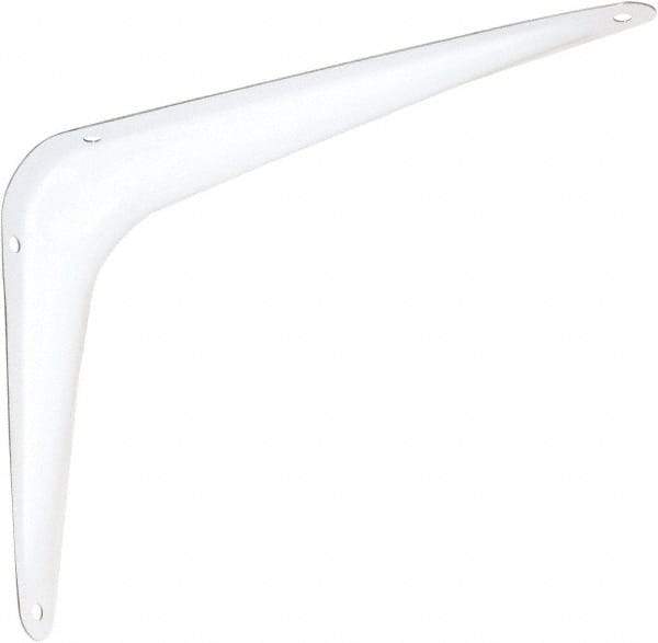 National Mfg. - 100 Lb Capacity, White Shelf Brackets - 6" Long x 8" High x 1.667" Wide - Americas Industrial Supply