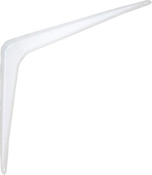 National Mfg. - 100 Lb Capacity, White Shelf Brackets - 12" Long x 14" High x 1.9" Wide - Americas Industrial Supply