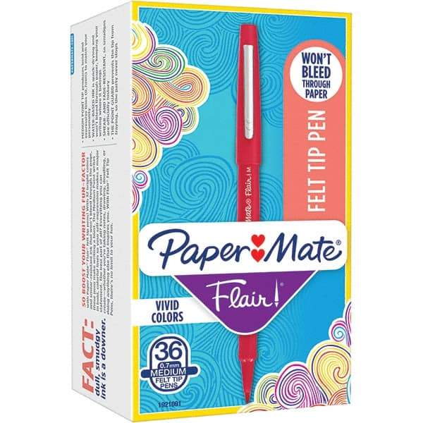 Paper Mate - Pens & Pencils Type: Porous Point Pen Color: Red - Americas Industrial Supply