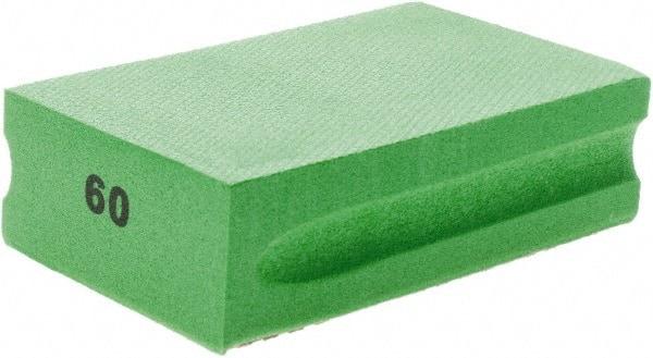 Brite Star - 60 Grit, Diamond Hand Pad - Green, 2-1/4" Wide x 3-3/4" Long, Coated - Americas Industrial Supply
