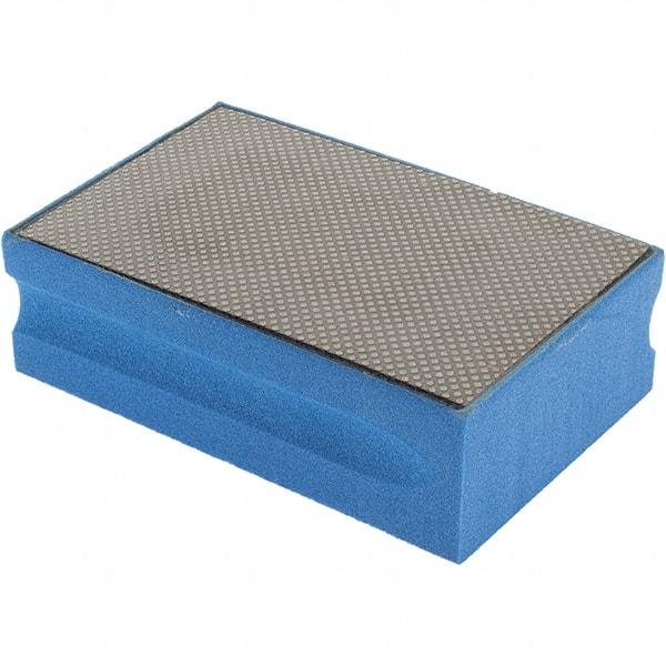 Brite Star - 600 Grit, Diamond Hand Pad - Blue, 2-1/4" Wide x 3-3/4" Long, Coated - Americas Industrial Supply