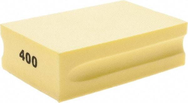 Brite Star - 400 Grit, Diamond Hand Pad - Yellow, 2-1/4" Wide x 3-3/4" Long, Coated - Americas Industrial Supply