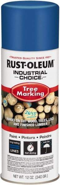 Rust-Oleum - 12 fl oz Blue Marking Paint - 300' Coverage, Modified Alkyd Formula, >500 gL VOC - Americas Industrial Supply