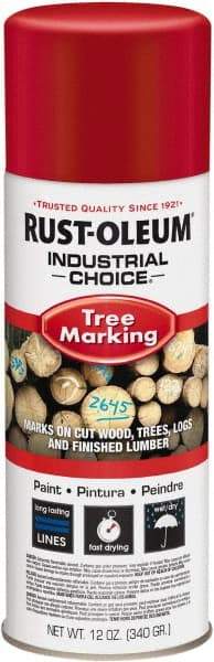 Rust-Oleum - 12 fl oz Red Marking Paint - 300' Coverage, Modified Alkyd Formula, >500 gL VOC - Americas Industrial Supply