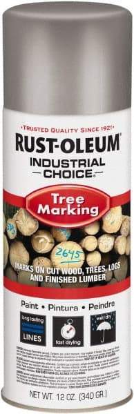 Rust-Oleum - 12 fl oz Silver Marking Paint - 300' Coverage, Modified Alkyd Formula, >500 gL VOC - Americas Industrial Supply