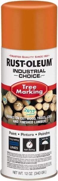 Rust-Oleum - 12 fl oz Orange Marking Paint - 300' Coverage, Modified Alkyd Formula, >500 gL VOC - Americas Industrial Supply