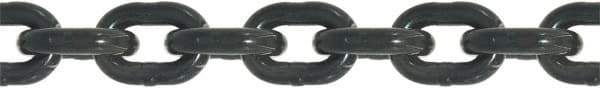 Value Collection - 3/4" Welded Alloy Chain - 28,300 Lb Capacity, Grade 80, 100' Long, Black Finish - Americas Industrial Supply