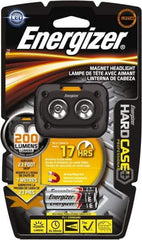 Energizer - White LED Bulb, 200 Lumens, Hands-free Flashlight - Black Plastic Body, 3 AAA Alkaline Batteries Included - Americas Industrial Supply