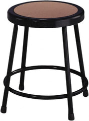 NPS - 18 Inch High, Stationary Fixed Height Stool - 14 Inch Deep x 14 Inch Wide, Hardboard Seat, Black - Americas Industrial Supply