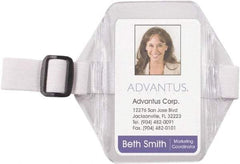 ADVANTUS - Arm Band Badge Holder - Clear/White - Americas Industrial Supply