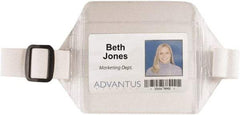 ADVANTUS - Arm Band Badge Holder - Clear/White - Americas Industrial Supply