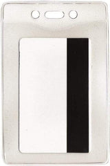 ADVANTUS - Clip-On Badge Holder - Clear - Americas Industrial Supply