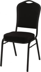 NPS - Fabric Black Stacking Chair - Black Frame, 17" Wide x 23" Deep x 36" High - Americas Industrial Supply