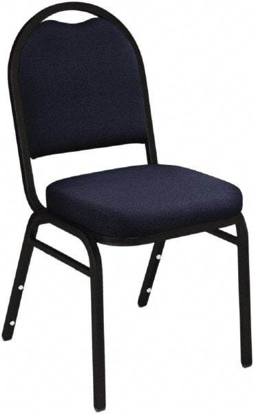 NPS - Fabric Blue Stacking Chair - Black Frame, 18" Wide x 20" Deep x 34" High - Americas Industrial Supply