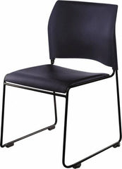 NPS - Vinyl Navy Stacking Chair - Black Frame, 20" Wide x 19-1/4" Deep x 30" High - Americas Industrial Supply