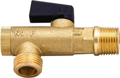 PRO-SOURCE - 1/8 x 1/2" Pipe, NPT Port, Brass Filter Ball Valve - Inline - One Way Flow, NPT Ends, Wedge Handle, 725 WOG - Americas Industrial Supply