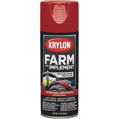 Krylon - Red (International Harvester), 12 oz Net Fill, Gloss, Farm & Equipment Spray Paint - 12 oz Container, Use on Equipment - Americas Industrial Supply