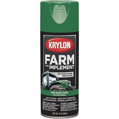 Krylon - Green (John Deere), 12 oz Net Fill, Gloss, Farm & Equipment Spray Paint - 12 oz Container, Use on Equipment - Americas Industrial Supply