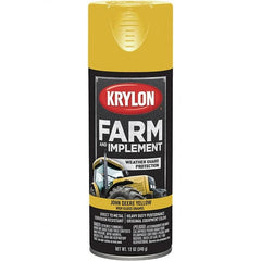 Krylon - Yellow (John Deere), 12 oz Net Fill, Gloss, Farm & Equipment Spray Paint - 12 oz Container, Use on Equipment - Americas Industrial Supply