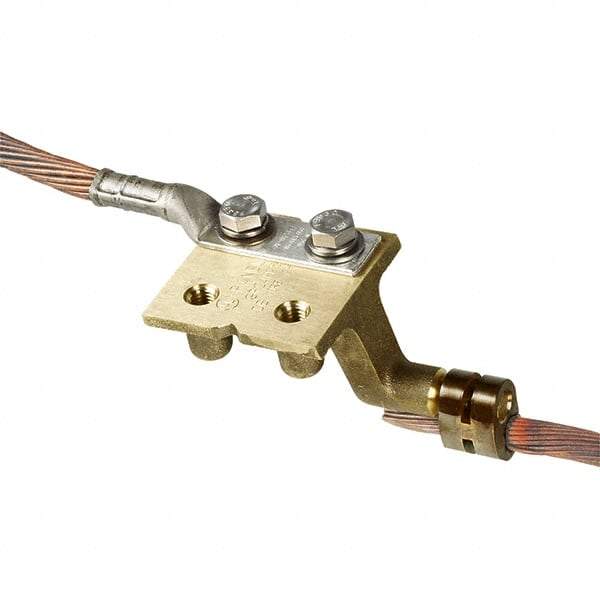 Panduit - 2 AWG Compatible Grounding Clamp - Copper Alloy, 5.8071" OAL, IEEE STD 837-2002 - Americas Industrial Supply