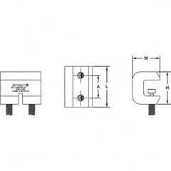 Panduit - 6 AWG Compatible Grounding Clamp - Copper Alloy, 3.1496" OAL, IEEE STD 837-2002, DB Rated, Comply with Vibration Tests per MIL-STD-202G (METHOD 201A) - Americas Industrial Supply