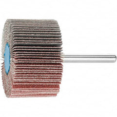 PFERD - 2" Diam x 1" Face Width, Aluminum Oxide Coated Mounted Flap Wheel - 1/4" Shank Mount, 80 Grit, 23,000 Max RPM - Americas Industrial Supply