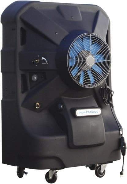 PortaCool - 16" Blade, 50 Gal Capacity, 0.7 hp, 5,500 CFM Evaporative Cooler - 8 Amp Rating, 110 Volts, Infinitely Variable Speed - Americas Industrial Supply