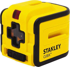 Stanley - 2 Beam 50' Max Range Self Leveling Cross Line Laser - Red Beam, 5/16" at 40' Accuracy, 9-1/4" Long x 3-1/2" Wide x 4" High, Battery Included - Americas Industrial Supply