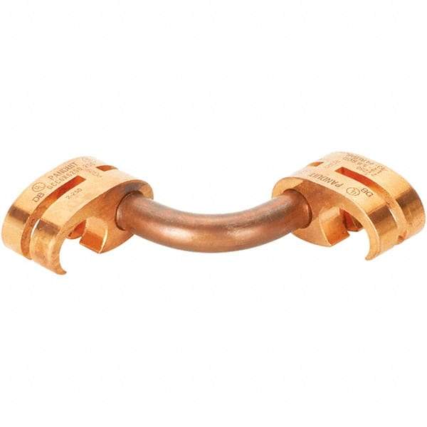 Panduit - 2 & 6 to 1/0 AWG Compatible Grounding Clamp - Copper Alloy, 1" OAL - Americas Industrial Supply