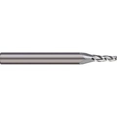 Micro 100 - 5° per Side 1/8" Small End Diam 1/2" LOC 3-Flute Solid Carbide Tapered Square End Mill - Exact Industrial Supply