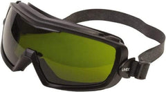Uvex - Size Universal, Green Polycarbonate Anti-Fog Lens, Welding Goggles - Indirect Vent, Black PVC Frame - Americas Industrial Supply