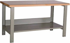 Rousseau Metal - 60 Wide x 30" Deep x 34" High, Laminated Hardwood Workbench - Fixed Legs - Americas Industrial Supply