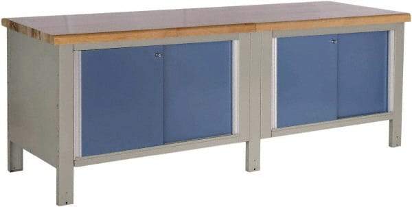 Rousseau Metal - 96 Wide x 30" Deep x 34" High, Laminated Hardwood Workbench - Fixed Legs - Americas Industrial Supply
