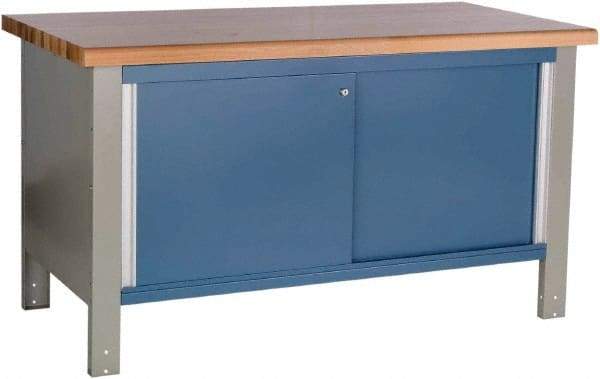 Rousseau Metal - 60 Wide x 30" Deep x 34" High, Laminated Hardwood Workbench - Fixed Legs - Americas Industrial Supply