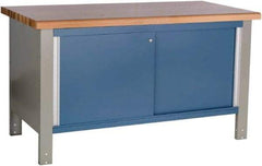 Rousseau Metal - 60 Wide x 30" Deep x 34" High, Laminated Hardwood Workbench - Fixed Legs - Americas Industrial Supply