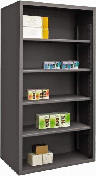 Durham - 4 Shelves, 6,100 Lb Capacity, Closed Shelving System - 72" Wide x 24" Deep x 72" High, Gray - Americas Industrial Supply