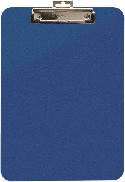 Baum/Gartens - 2 Inch Long x 11 Inch Wide, Clip Board - Blue - Americas Industrial Supply