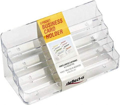 Deflect-o - Clear Business Card Holder - Plastic - Americas Industrial Supply