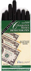 Dri-Mark - Black Counterfeit Detector Marker - Felt Tip, Chemically Sensitive Ink - Americas Industrial Supply