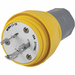 Hubbell Wiring Device-Kellems - 277 VAC 20A NEMA L7-20P Industrial Twist Lock Plug - Americas Industrial Supply