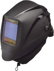 Allegro - Size Adjustable, PAPR Compatible Welding Helmet with Flip-Up Welding Lens over Face Shield - Dupont Super Tough Flame Retardant Nylon, Black, Compatible with EZ Air PAPR - Americas Industrial Supply