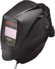 Allegro - Size Adjustable, PAPR Compatible Welding Helmet with Flip-Up Welding Lens over Face Shield - Dupont Super Tough Flame Retardant Nylon, Black, Compatible with EZ Air PAPR - Americas Industrial Supply
