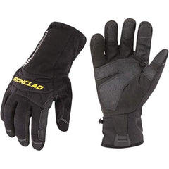 ironCLAD - Size M (8) Synthetic Leather Work Gloves - For Cold Weather, Uncoated, Gauntlet Cuff, Full Fingered, Black, Paired - Americas Industrial Supply