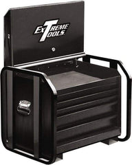 EXTREME TOOLS - 36" Wide x 25-1/4" Deep x 28-1/4" High Job Site Road Box - 1 Door, Steel, Black - Americas Industrial Supply