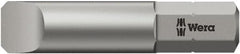 Wera - 3mm x 32mm Blade, 1/4" Drive Slotted Screwdriver Bit - 1-1/4" OAL - Americas Industrial Supply