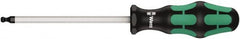 Wera - 2-1/2" Hex Ball End Driver - 4" Bade Length, Ergonomic Cushion Grip Handle, 181mm OAL - Americas Industrial Supply
