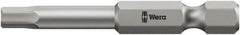 Wera - 1/4" Hex Bit - 1/4" Hex Drive, 3-1/2" OAL - Americas Industrial Supply