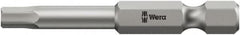 Wera - 9/64" Hex Bit - 1/4" Hex Drive, 3-1/2" OAL - Americas Industrial Supply